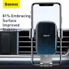 Passiivne hoidik Baseus Glaze Gravity Mobiiltelefon Must