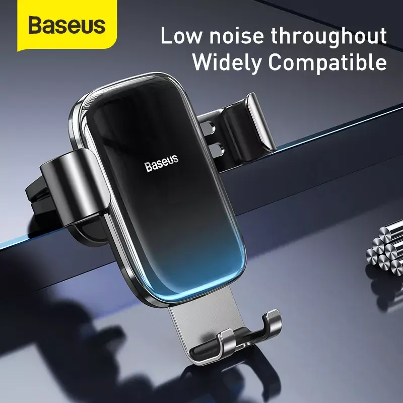 Passiivne hoidik Baseus Glaze Gravity Mobiiltelefon Must