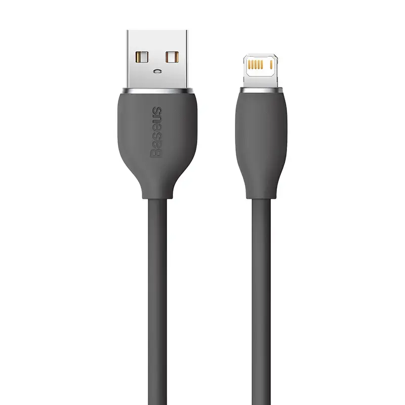 USB 2.0 andmekaabel Baseus Jelly Lightning to USB-A 1,2 m, must