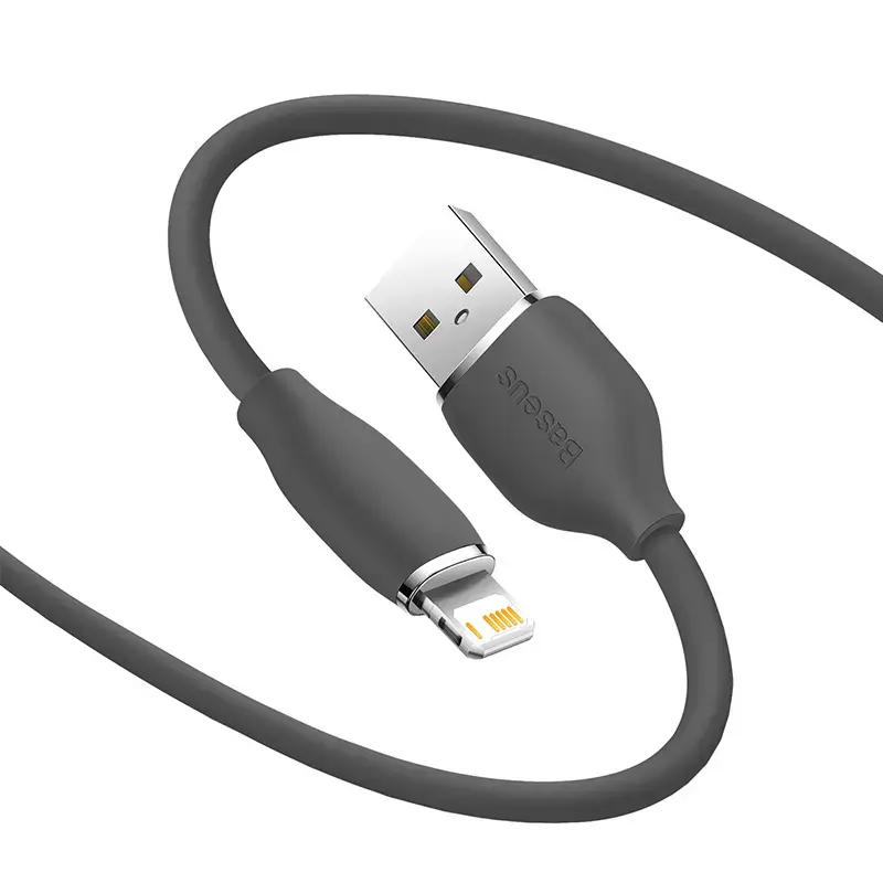 USB 2.0 andmekaabel Baseus Jelly Lightning to USB-A 1,2 m, must