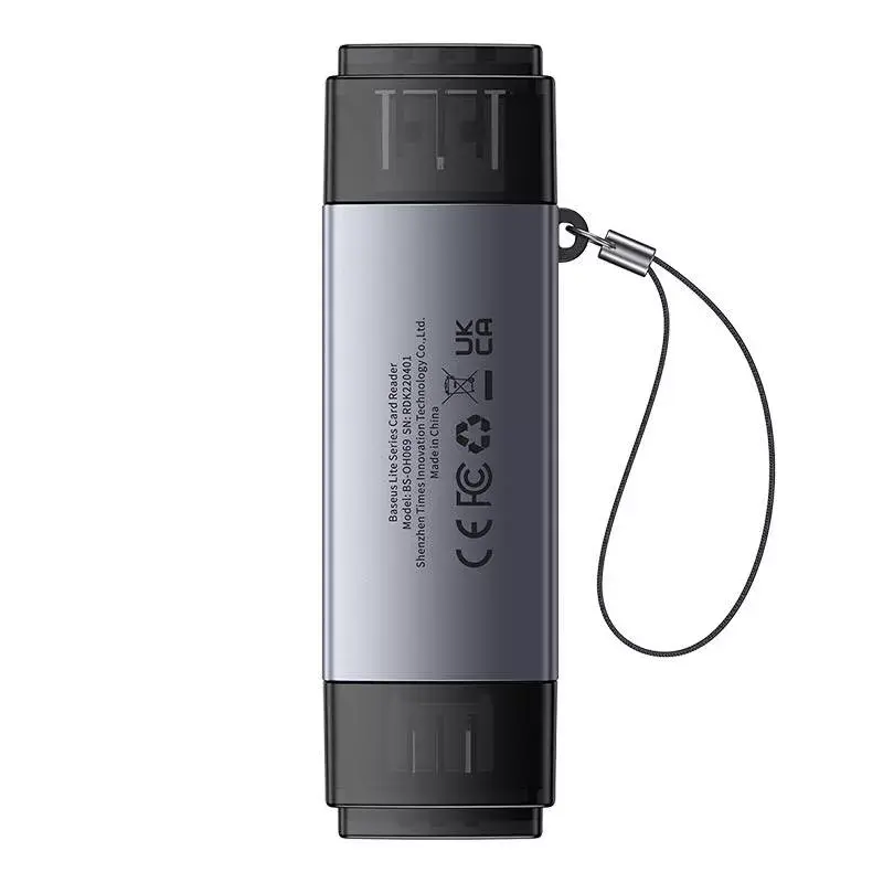 Kaardilugeja Baseus mälukaardilugeja Lite seeria WKQX060113 USB ja USB-C tugi
