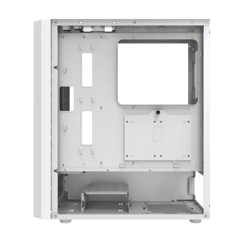 Arvutikorpus Darkflash DK351 Valge Midi Torn, Micro ATX/ATX/ITX, karastatud klaas, valge, 200×390×450 mm