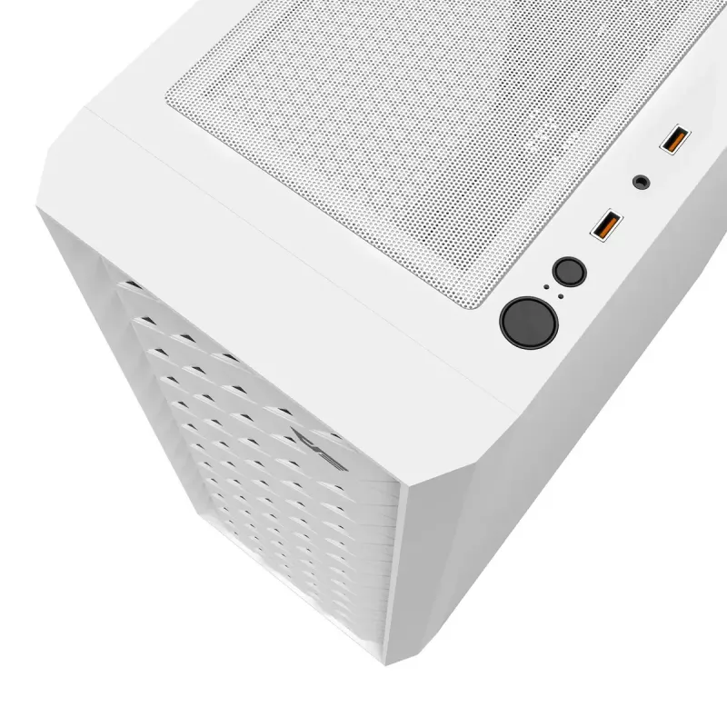 Arvutikorpus Darkflash DK351 Valge Midi Torn, Micro ATX/ATX/ITX, karastatud klaas, valge, 200×390×450 mm