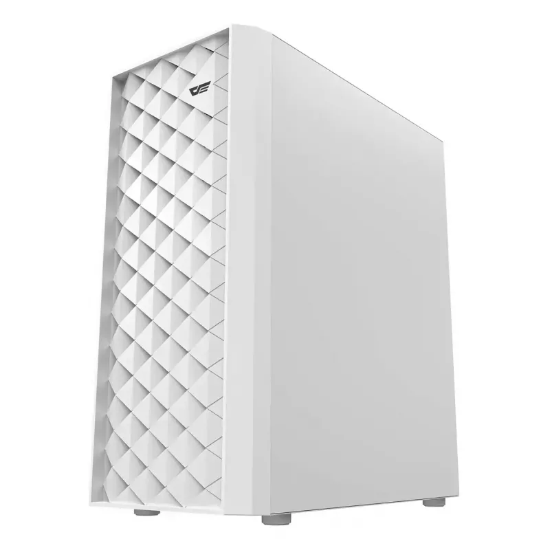 Arvutikorpus Darkflash DK351 Valge Midi Torn, Micro ATX/ATX/ITX, karastatud klaas, valge, 200×390×450 mm