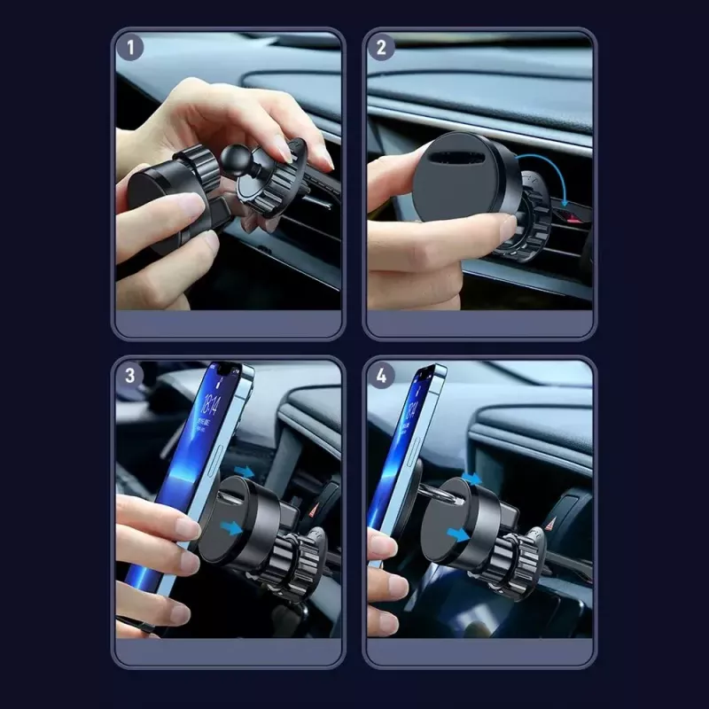 Autohoidik Joyroom JR-ZS294 2-in-1 Magnetiline Alusega — Must