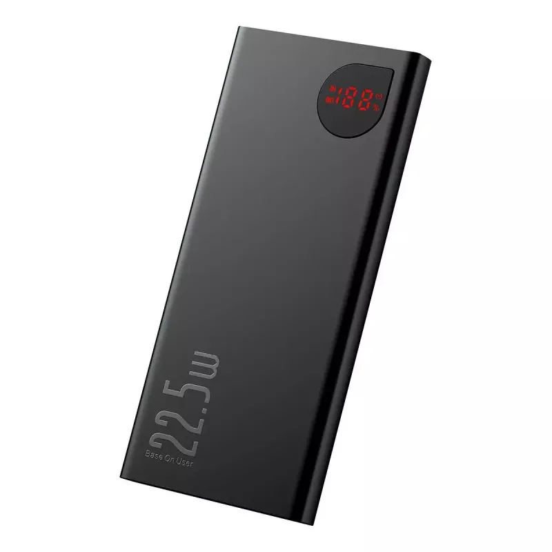 Baseus power bank Adaman Metal, Li-Ion 10000mAh, 2xUSB, USB-C, Lightning, MicroUSB 22,5 W (must)