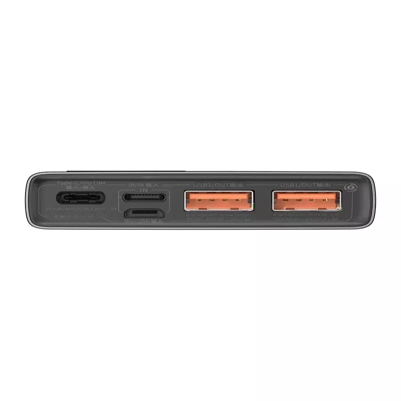 Baseus power bank Adaman Metal, Li-Ion 10000mAh, 2xUSB, USB-C, Lightning, MicroUSB 22,5 W (must)