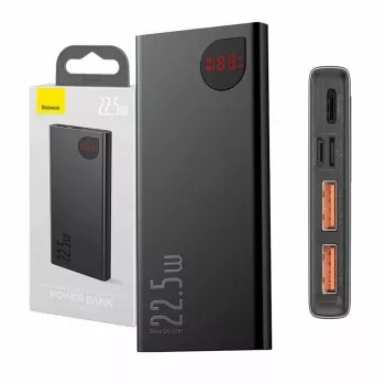 Baseus power bank Adaman Metal, Li-Ion 10000mAh, 2xUSB, USB-C, Lightning, MicroUSB 22,5 W (must)
