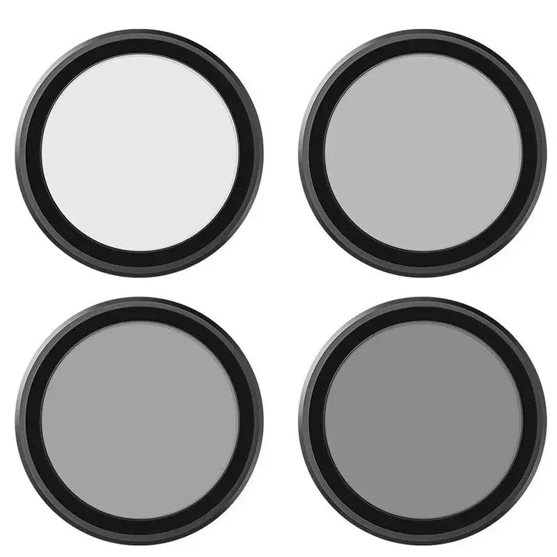 Telesin filtrikomplekt DJI Osmo Action 3/4/5 jaoks — CPL, ND8, ND16, ND32 (komplektis 4 tk)