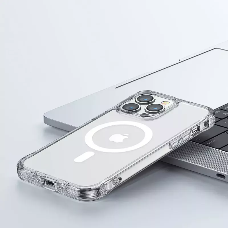 Läbipaistev magnetümbris Joyroom JR-14H5 iPhone 14 jaoks MagSafe'iga, magnetrõngaga, läbipaistev kest