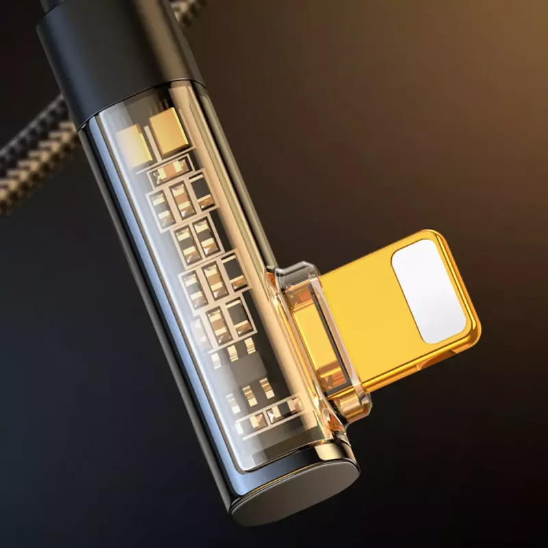 USB-A nurk-Lightning kaabel Joyroom S-UL012A6 1,2 m, must