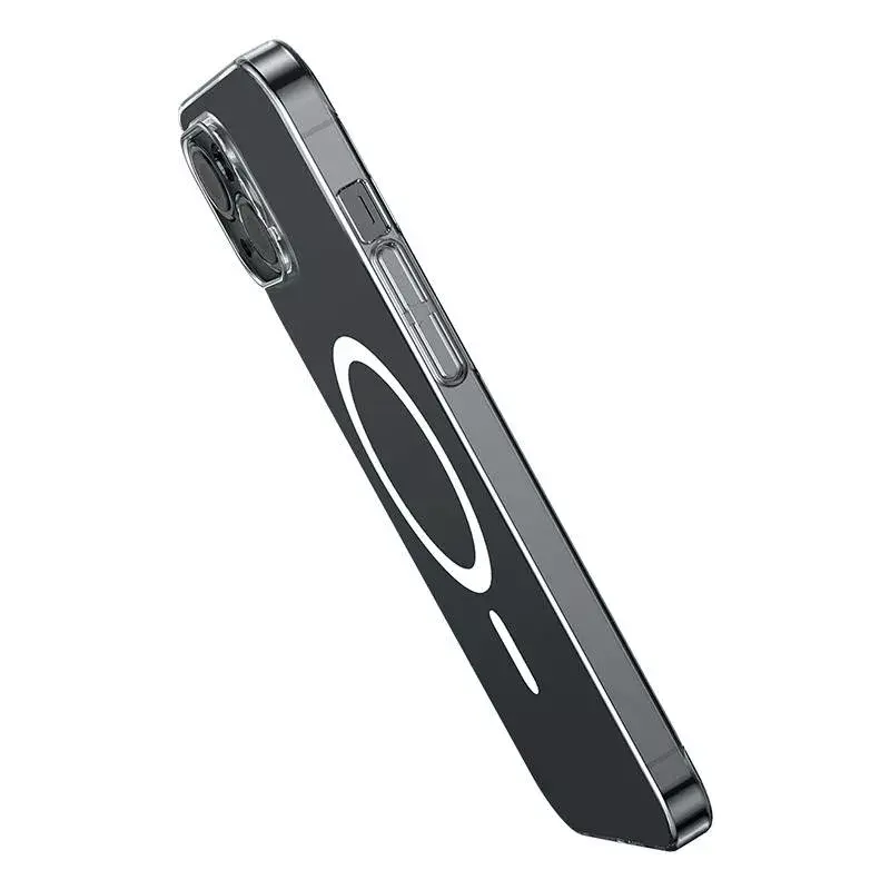 Baseus Magnetic Crystal Clear läbipaistev telefoniümbris iPhone 13-le koos karastatud klaasist ekraanikaitsega