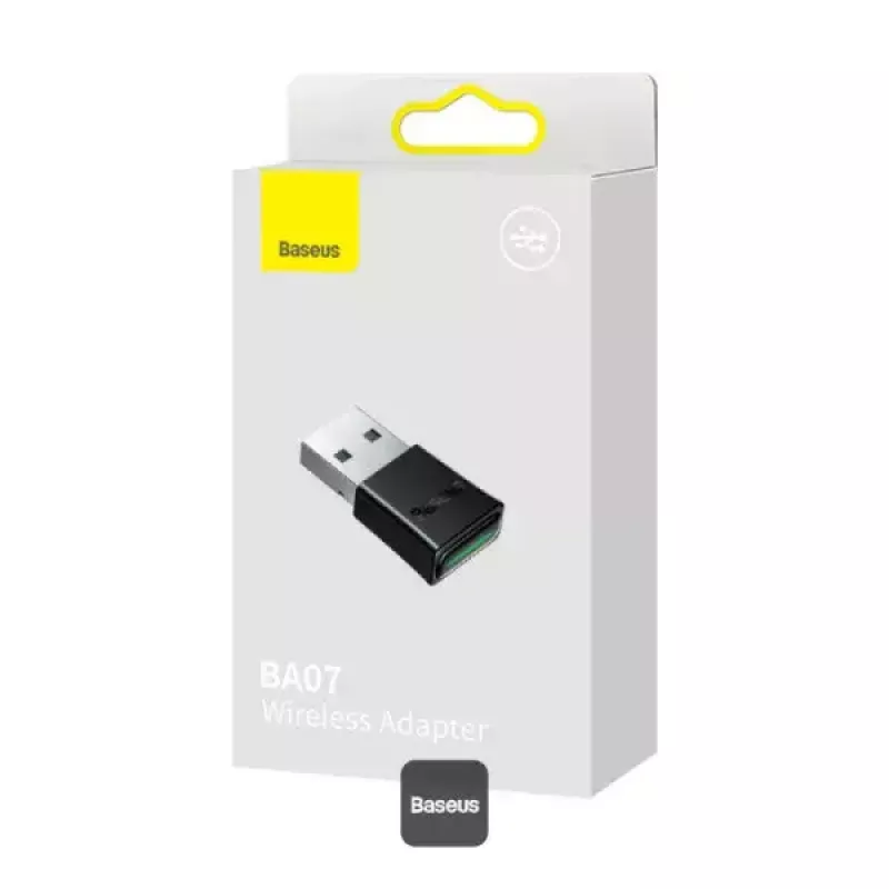 Baseus BA07 Mini Bluetooth-adapter arvutile, USB 5.3 juhtmevaba Bluetooth-dongelvastuvõtja - Must