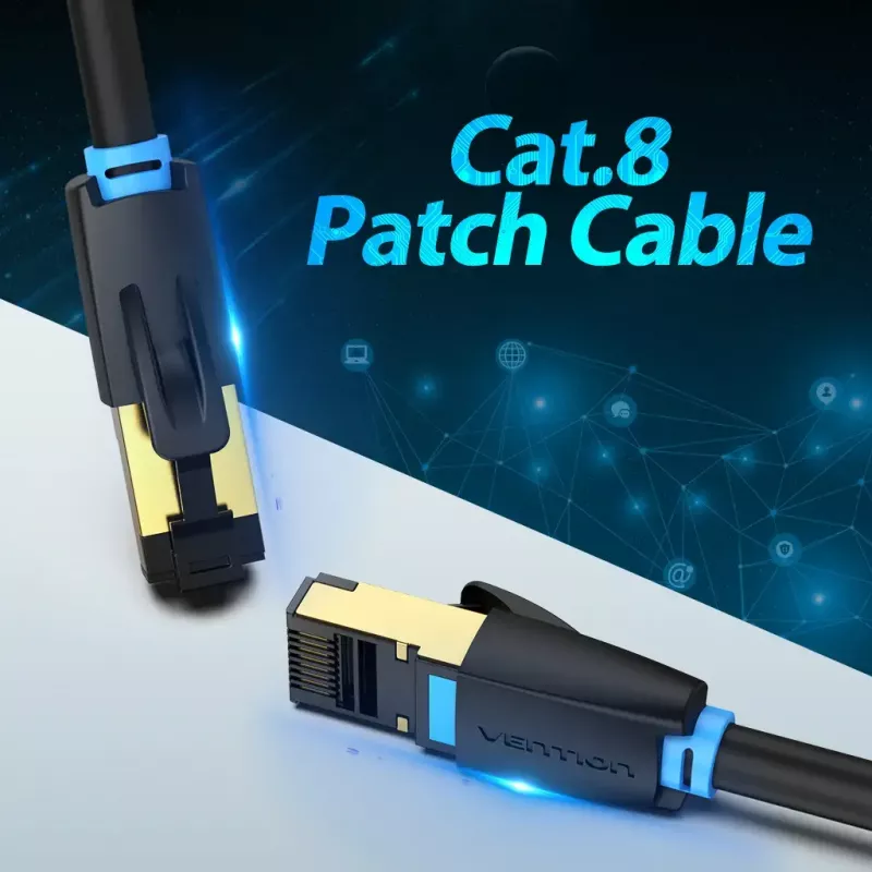 Ethernet patch-kaabel Vention Cat.8 S/FTP 1 m Must RJ-45 Gold-plated