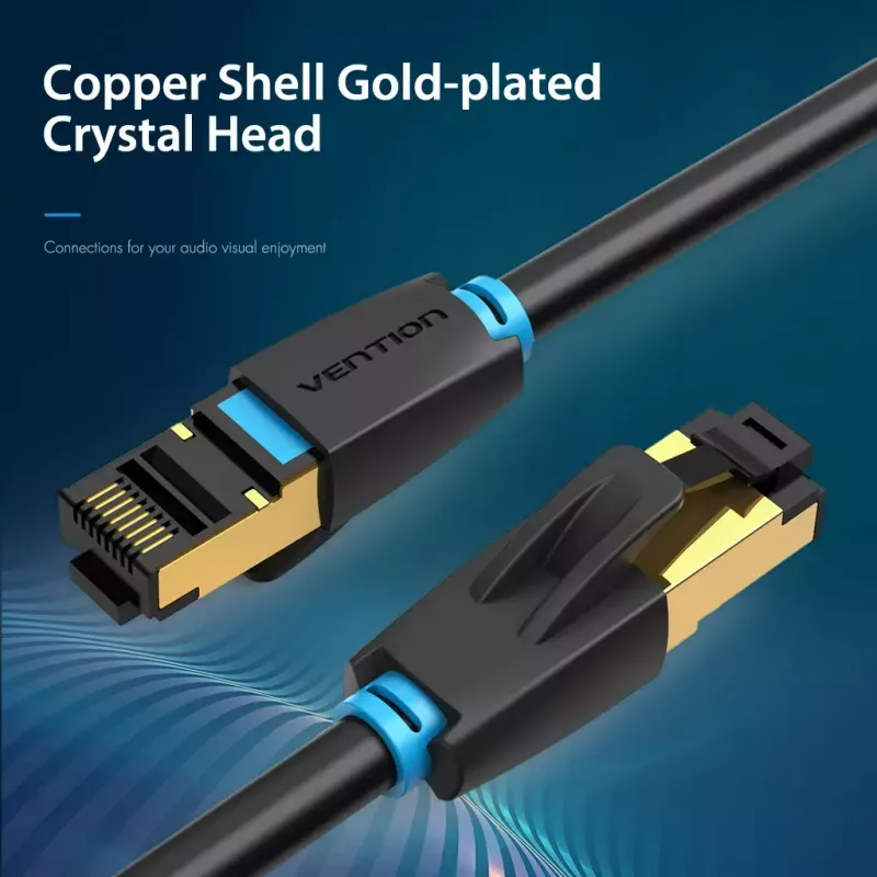 Ethernet patch-kaabel Vention Cat.8 S/FTP 1 m Must RJ-45 Gold-plated