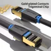 Võrgukaabel Vention Cat.8 SFTP paigalduskaabel RJ-45 8m Must