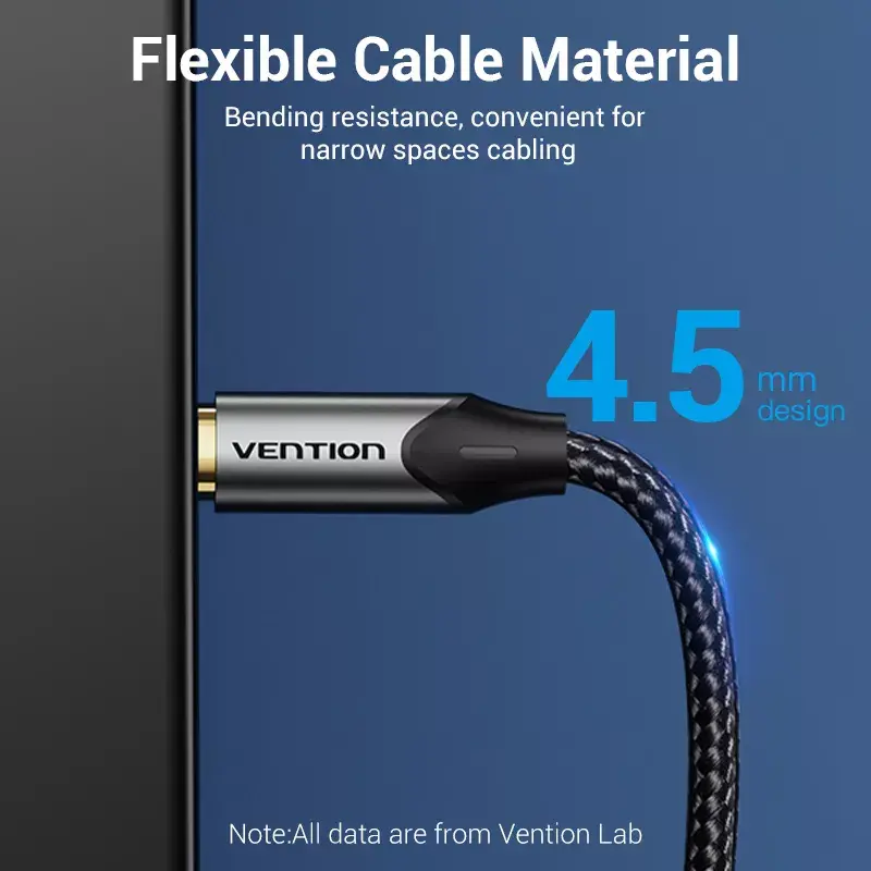 Optiline helikaabel Vention 3 m TOSLINK isane-isasele, hall, nailonkate, kullatud kontaktid