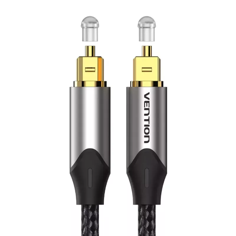 Optiline helikaabel Vention 3 m TOSLINK isane-isasele, hall, nailonkate, kullatud kontaktid
