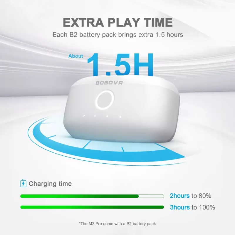 Peapael akupakiga BOBOVR M3 Pro Oculus Quest 3 jaoks