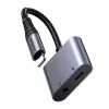 2-in-1 heliadapter Joyroom SY-L01 Lightning pistikuga 3,5 mm pesasse + Lightning, must