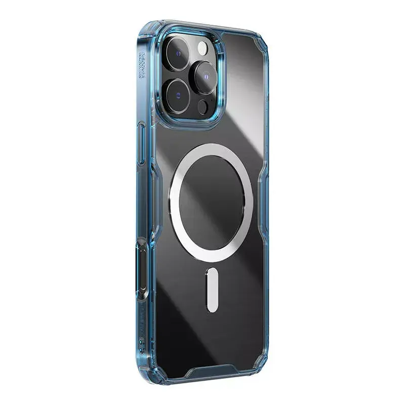 TPU-ümbris Nillkin Nature iPhone 16 Plus jaoks — Magnetiline, sinine, õhuke kaitseümbris