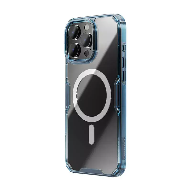 TPU-ümbris Nillkin Nature iPhone 16 Plus jaoks — Magnetiline, sinine, õhuke kaitseümbris