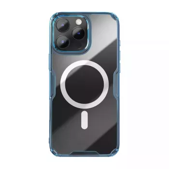 TPU-ümbris Nillkin Nature iPhone 16 Plus jaoks — Magnetiline, sinine, õhuke kaitseümbris