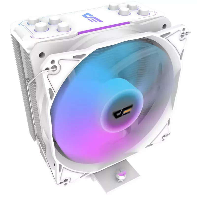Õhujahuti Darkflash Z4 Pro Mist Valge — 120 mm ventilaator, hüdrauliline laager, 200 W TDP, toetab AM5/AM4/LGA1700/1200/115x