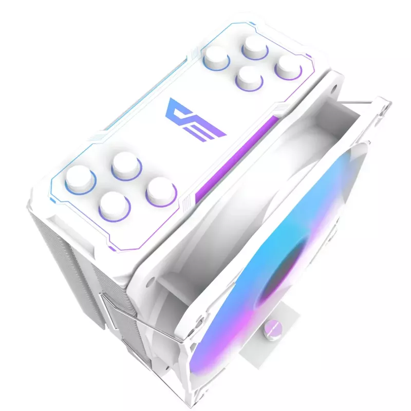 Õhujahuti Darkflash Z4 Pro Mist Valge — 120 mm ventilaator, hüdrauliline laager, 200 W TDP, toetab AM5/AM4/LGA1700/1200/115x