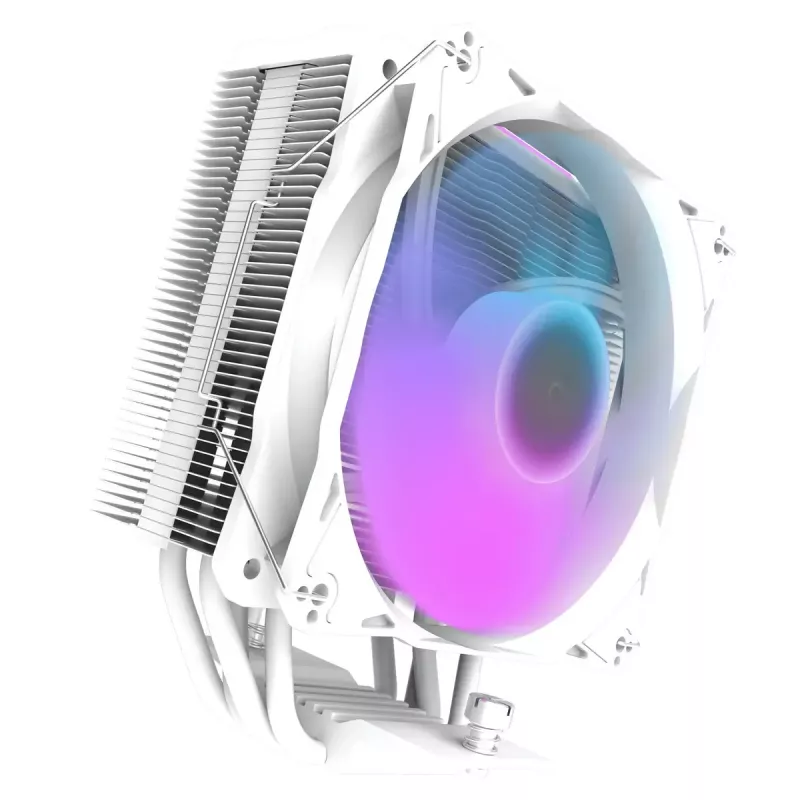 Õhujahuti Darkflash Z4 Pro Mist Valge — 120 mm ventilaator, hüdrauliline laager, 200 W TDP, toetab AM5/AM4/LGA1700/1200/115x