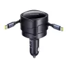 Autolaadija Baseus Enjoyment Max 60W integreeritud USB-C-kaablitega, 60W väljund