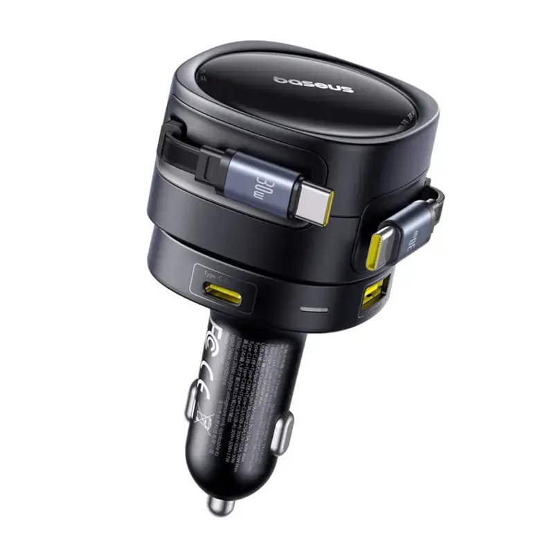 Car Charger Baseus Enjoyment Max 90W koos USB-C ja USB-A portidega