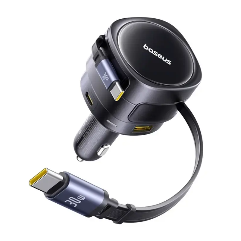 Car Charger Baseus Enjoyment Max 90W koos USB-C ja USB-A portidega