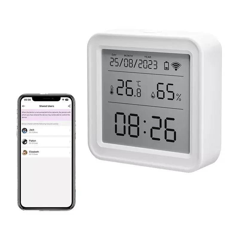 Temperatuuri- ja niiskusandur Gosund ST17 Zigbee LCD-ekraaniga