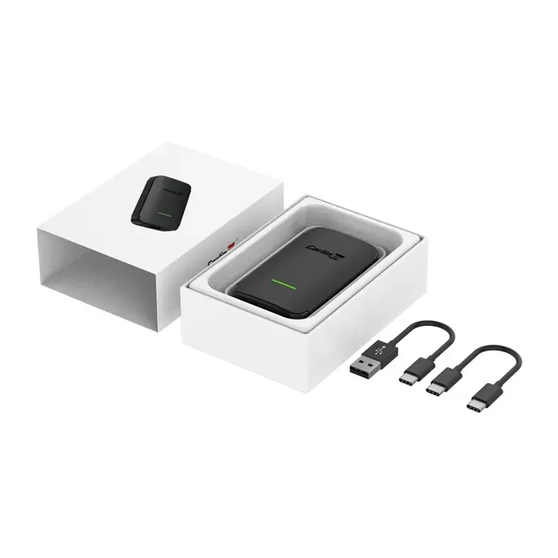 Juhtmevaba adapter Carlinkit CPC200-A2A Android Auto jaoks — 5 GHz/2,4 GHz Wi‑Fi, Bluetooth 5.2, USB-C, 5V 1A