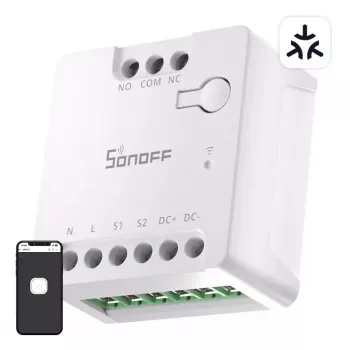 Nutikas Wi-Fi-lüliti Sonoff MINI-D AC/DC 12–48V potentsiaalivaba kontakt