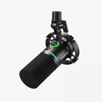 Taskuhäälingu mikrofon MAONO PD200X Must — juhtmega XLR/USB-C, tundlikkus -52 dB, 40–16000 Hz