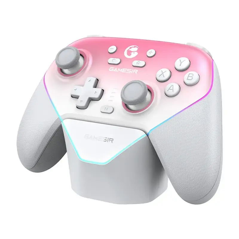 Juhtmevaba kontroller GameSir SuperNova T4n Pro Roosa — Bluetooth, ergonoomiline käeshoitav disain