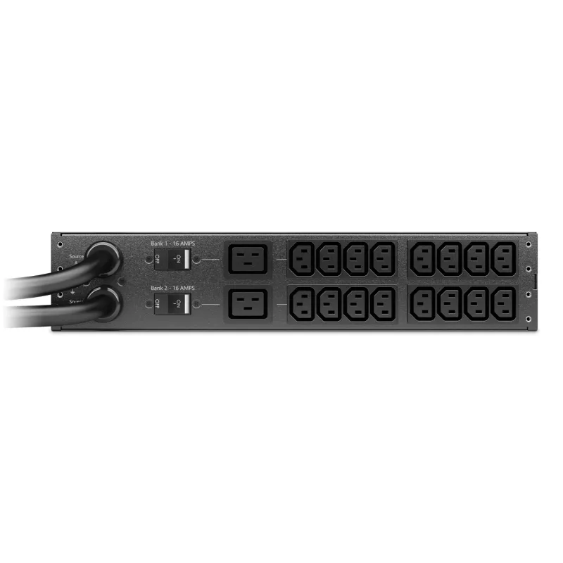 APC Netshelter Rack Automaatne Ümberlülituslüliti, 2U, 32A, 230V, 2 IEC 309 IN, 16 C13, 2 C19 OUT, 50/60 Hz