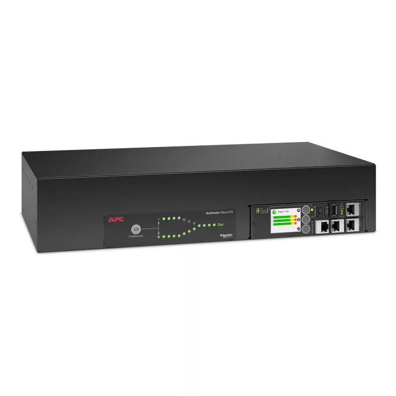 APC Netshelter Rack Automaatne Ümberlülituslüliti, 2U, 32A, 230V, 2 IEC 309 IN, 16 C13, 2 C19 OUT, 50/60 Hz