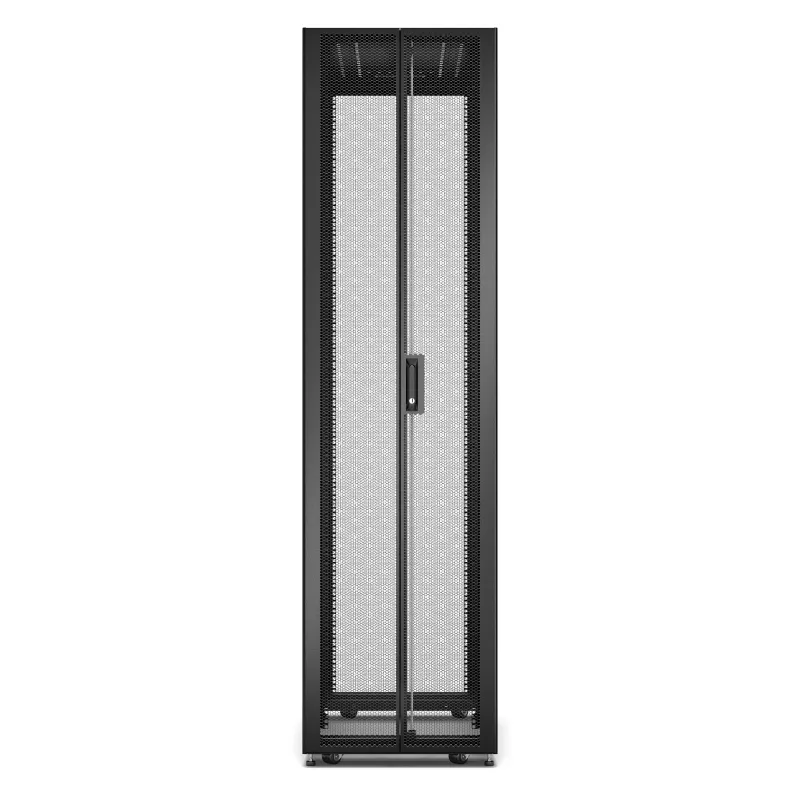APC Easy Rack, 48U, must, katusega, rataste, jalgade, 4 kronsteini ja põhjaga, ilma külgpaneelideta, 2258K x 600L x 1000S mm