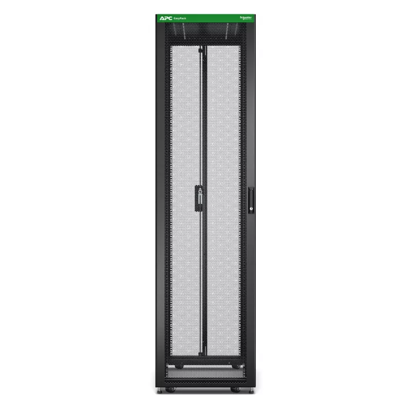 APC Easy Rack, 48U, must, katusega, rataste, jalgade, 4 kronsteini ja põhjaga, ilma külgpaneelideta, 2258K x 600L x 1000S mm