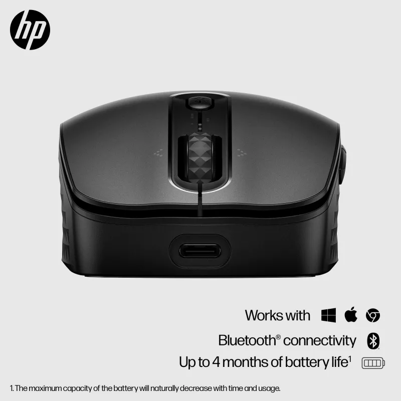 HP 695 taaslaetav juhtmevaba hiir, mõlemakäeline, Bluetooth, 4000 DPI, must