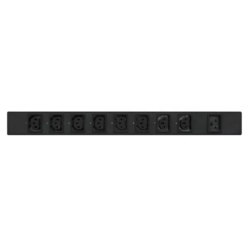 APC Easy Rack PDU, lülitatav, 1U, 1-faasiline, 3,7 kW, 230 V, 16 A, 8 x C13 pistikupesa, IEC60320 C20 sisend