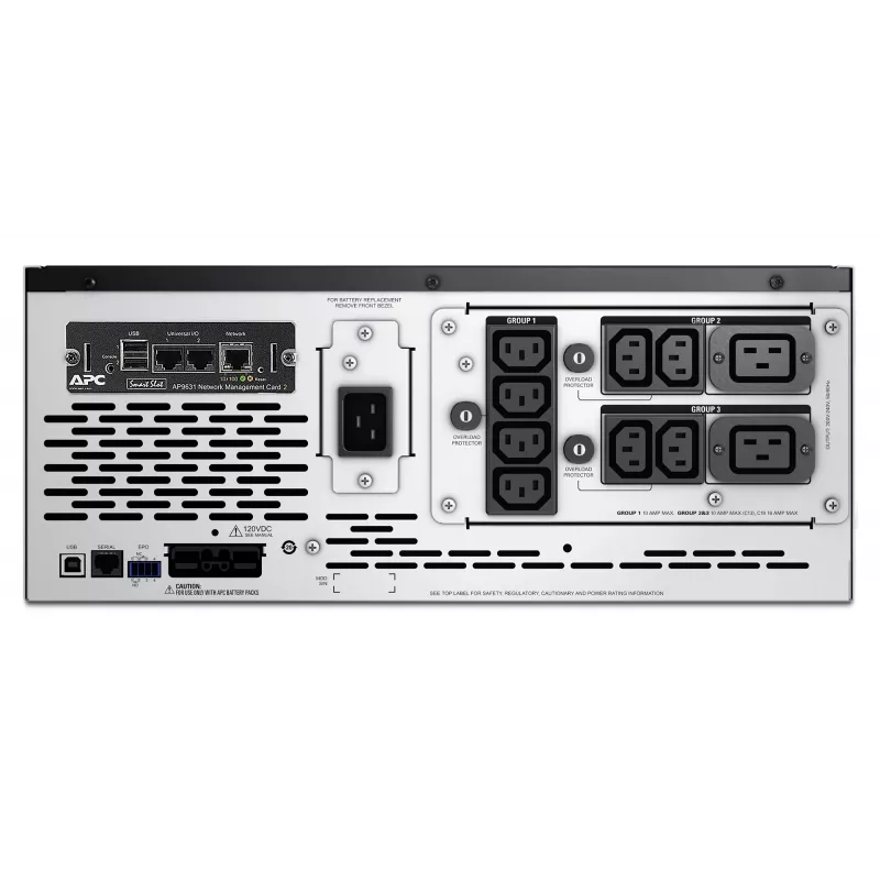 APC Smart-UPS X SMX3000HVNC - 3000VA, 8x C13 + 2x C19 pistikupesa, USB, laiendatav tööaeg, lühike sügavus, NMC
