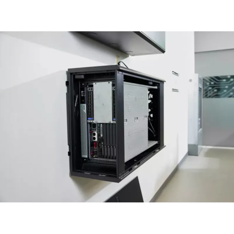 APC NetShelter 6U madalprofiiliga seinale kinnitatav riiulikorpus 230V serveri sügavus