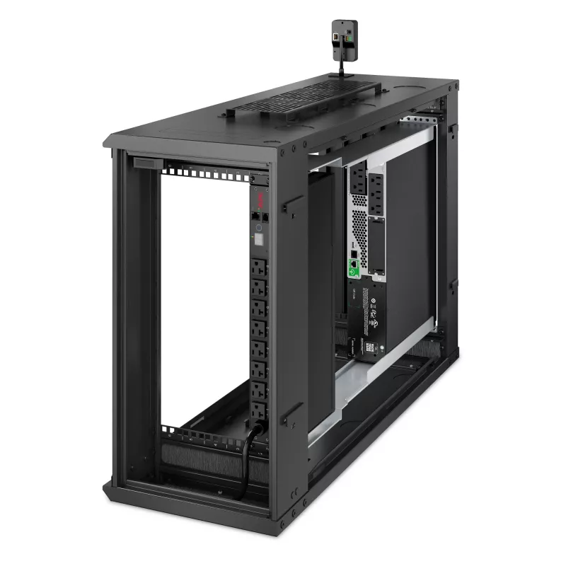 APC NetShelter 6U madalprofiiliga seinale kinnitatav riiulikorpus 230V serveri sügavus