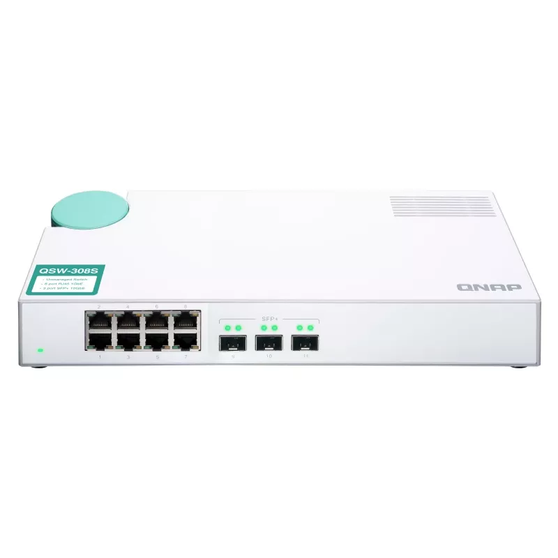 QNAP QSW-308S võrgukommutaator Haldamata Gigabit Ethernet (10/100/1000) Valge