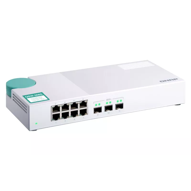 QNAP QSW-308S võrgukommutaator Haldamata Gigabit Ethernet (10/100/1000) Valge