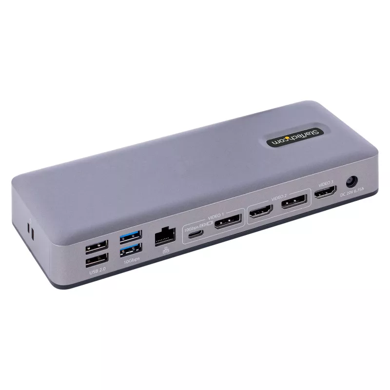 StarTech.com DK31C3MNCRUE sülearvuti dokk/pordireplikaator Juhtmega ühendatud USB 3.2 Gen 2 (3.1 Gen 2) USB-C